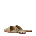 Burberry Sandals And Clogs Women Fabric Beige/Sand