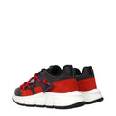 Versace Herrens Sneakers Grau/Koralle Wildleder