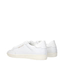 Saint Laurent Herrens Turnschuhe aus weißem Leder
