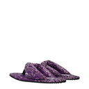 L'Attico Indie Women's Infradito Tessuto Viola