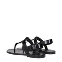 Saint Laurent Cassandre Sandals Men Leather Black