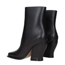 Loewe Wave Ankle Boots Women's Leather Black/Brown