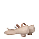 Miu Miu Women's Ballerinas Pink/Lily Pad Leather