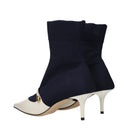 Jimmy Choo Carolyn Women's Ankle Boots Fabric Blue/Milk