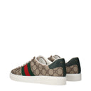 Gucci Sneakers Ace Men's Fabric Beige/Green