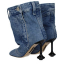 Loewe Toy Ankle Boots Women's Fabric Blue/Denim
