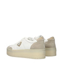 Prada Sneakers Downtown Bold Woman Leather White/Pumice
