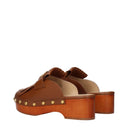 Valentino Garavani Slides And Clogs Women's Leather Brown/Tobacco