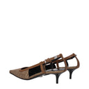 Versace Women's Sandals Fabric Beige/Brown