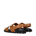 Tod's Women's Leather Sandals Brown