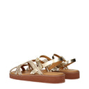 See By Chloé Women's Sandals Polyurethane Gold/Pale Gold
