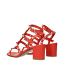 Valentino Garavani Sandales Rockstud Femmes Cuir orange/mandarine