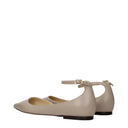 Jimmy Choo Leona Ballerina Women's Leather Gray/Mole