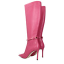 Jimmy Choo Dreece Boots Women Leather Pink/Candy Rose