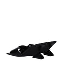 L'Attico Cheope Donna's Sandali In Pelle Nera