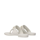 Gucci Women's Flip Flops Rubber White/Dirty White