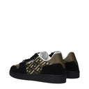 Versace Men's Sneakers Green/Black Fabric