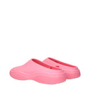 Prada Mellow Donna's Zoccoli E Sabot In Gomma Rosa/Begonia