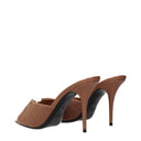 Saint Laurent Lola Sandals Women's Fabric Brown/Cappuccino