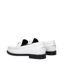 Versace Women's Loafers White Leather/Optical White