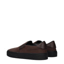 Moncler Slip On Monclub Men's Brown Suede