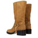 Chloé Women's Suede Brown/Gold Brown Boots