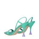 3 Juin Sandales Ischia Femme Tissu Vert/Menthe