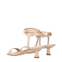 Stuart Weitzman Nudist Wrap Sandals Women Patent Leather Beige/Light Beige