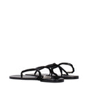 Isabel Marant Women's Leather Flip Flops Black
