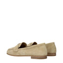 Prada Women's Suede Moccasins Beige/Ecru