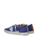 Philippe Model Zapatillas Prsx Hombres Cuero Azul/Marrón