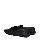 Prada Hombres Mocasines de cuero negros
