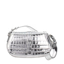 Versace Women's Silver Leather Shoulder Bag