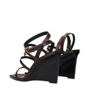 Saint Laurent Zeppe Cassandra Damess Leer Bruin/Brons