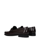 Celine Triomphe Men's Moccasins Brown/Black Leather