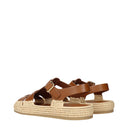 Prada Women's Sandals Brown/Leather Leather