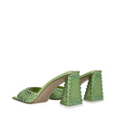 The Penthouse Sandals Mini Devon Women Satin Green/Lime