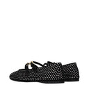Prada Women's Suede Black Ballet Flats