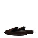 Jacquemus Damens Clogs und Pantoletten Wildleder Braun/Dunkelbraun