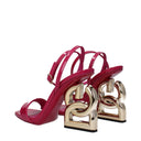 Dolce&Gabbana Women's Sandals Fuchsia/Cyclamen Patent Leather