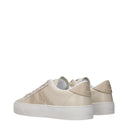 Moncler Sneakers Monaco 2 Damens Leder Beige