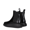 Alexander Mcqueen Herrens Lederstiefeletten Schwarz