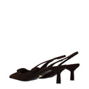 Prada Women's Sandals Brown Suede/Testa Di Moro