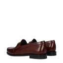 Céline Triomphe Hommes Mocassins Cuir Rouge/Bourgogne