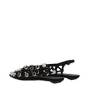 The Attico Ballerine Grid Women's Suede Black