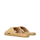 Prada Hausschuhe und Clogs Damen Raffia Beige/Natur