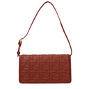Fendi Pochette Baguette Mujers Cuero Marrón/Tierra