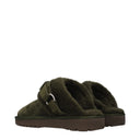 Burberry Herrens Slides und Clogs Wildleder Grün/Lake