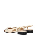 Valentino Garavani Women's Ballerina Flats Beige/Tobacco Leather