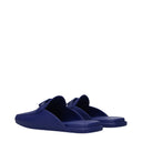 Salvatore Ferragamo Men's Blue Leather Jelly Slides And Clogs